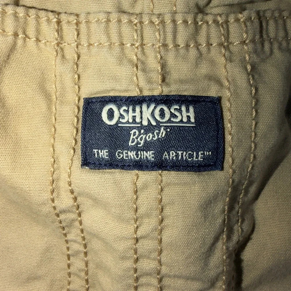OshKosh Bgosh Kids 4T Tan Khaki Cotton Vestbak Bib Overalls 6Q593410